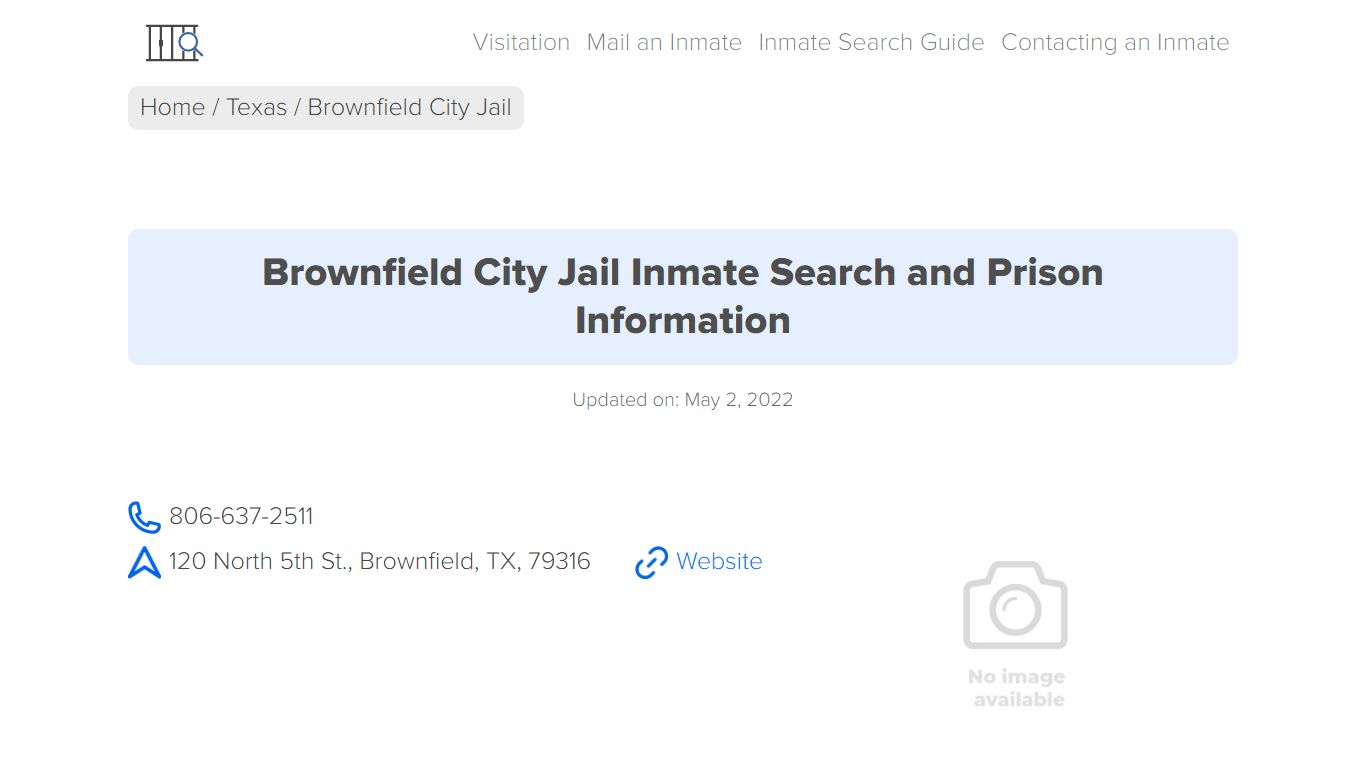 Brownfield City Jail Inmate Search, Visitation, Phone no ...